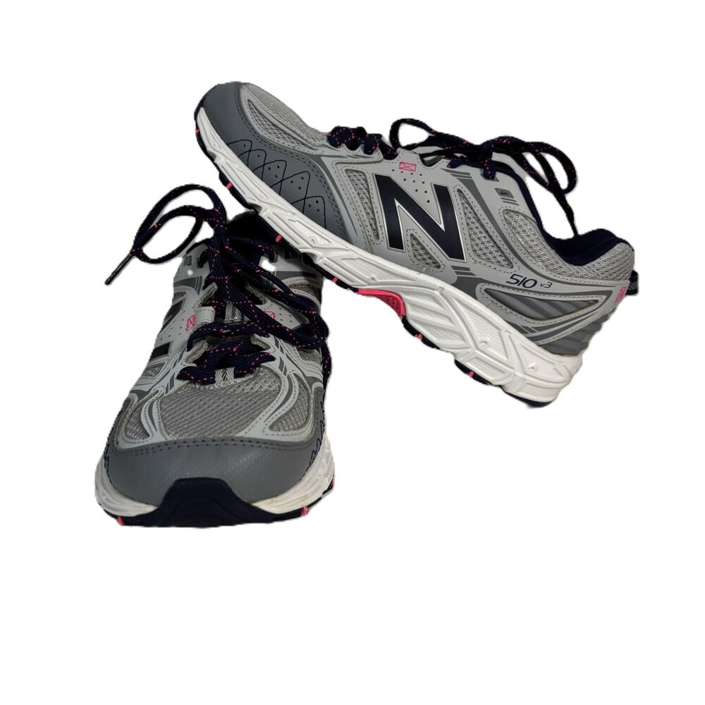 New Balance Women 510v3 Athletic Running Shoes Sneakers Gray Navy Pink Size 10